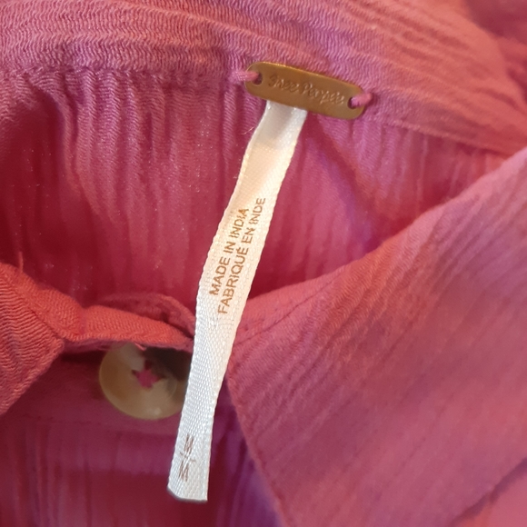 FREE PEOPLE Summer Stars Button Front Shirt NWOT - Picture 8 of 8